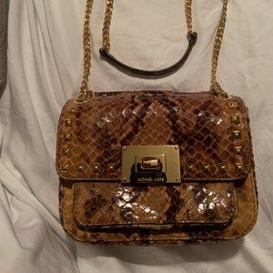 Michael Kors Selma Snake Print Purse